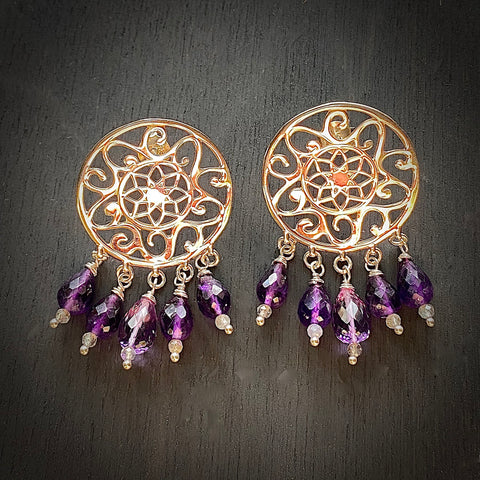 Athena earrings - Topaz