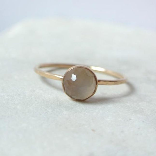 Grey moonstone store ring