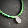 Gemmy necklace - Green turquoise and moonstone