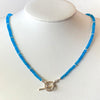 Gemmy necklace - Neon blue apatite, aquamarine