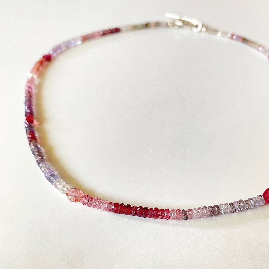 Gemmy necklace - Spinel and tourmaline