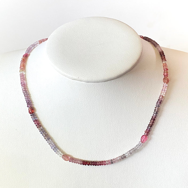Gemmy necklace - Spinel and tourmaline