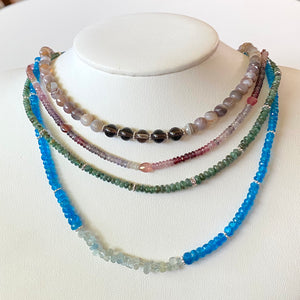 Gemmy necklace - Spinel and tourmaline
