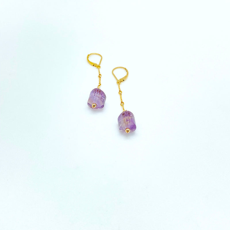 Athena earrings - Amethyst