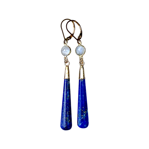 Spike Swinger Earrings -Lapis Lazuli