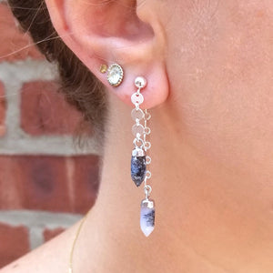 Shorty Spike Swinger Earrings - Dendrite Opal