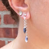 Shorty Spike Swinger Earrings - Rose Quartz