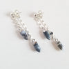 Spike Swinger Earrings - Dendrite Opal - Silver