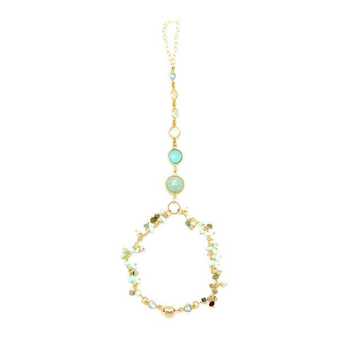 Wrap Bracelet - Turquoise Multi - Gold