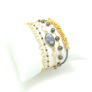 Wrap Bracelet-Black Pearl